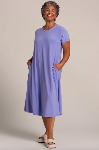 Sympli | Fit And Flare Dress - Jacaranda