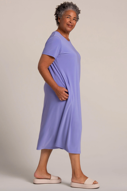 Sympli | Fit And Flare Dress - Jacaranda