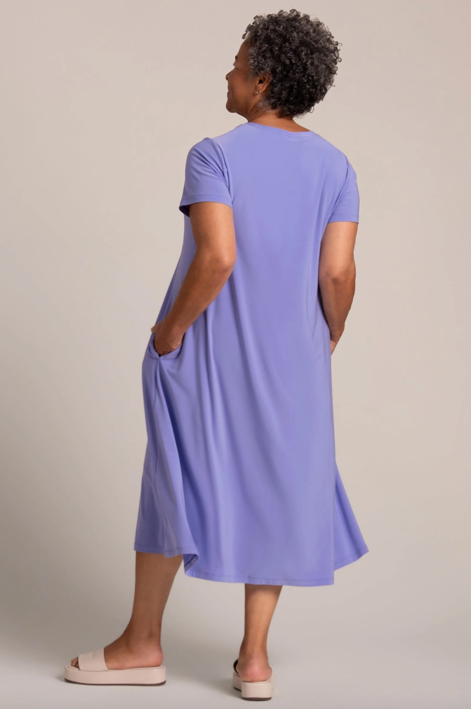 Sympli | Fit And Flare Dress - Jacaranda