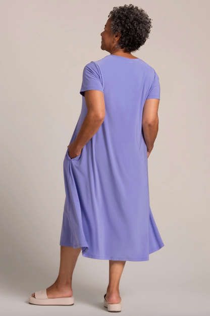 Sympli | Fit And Flare Dress - Jacaranda