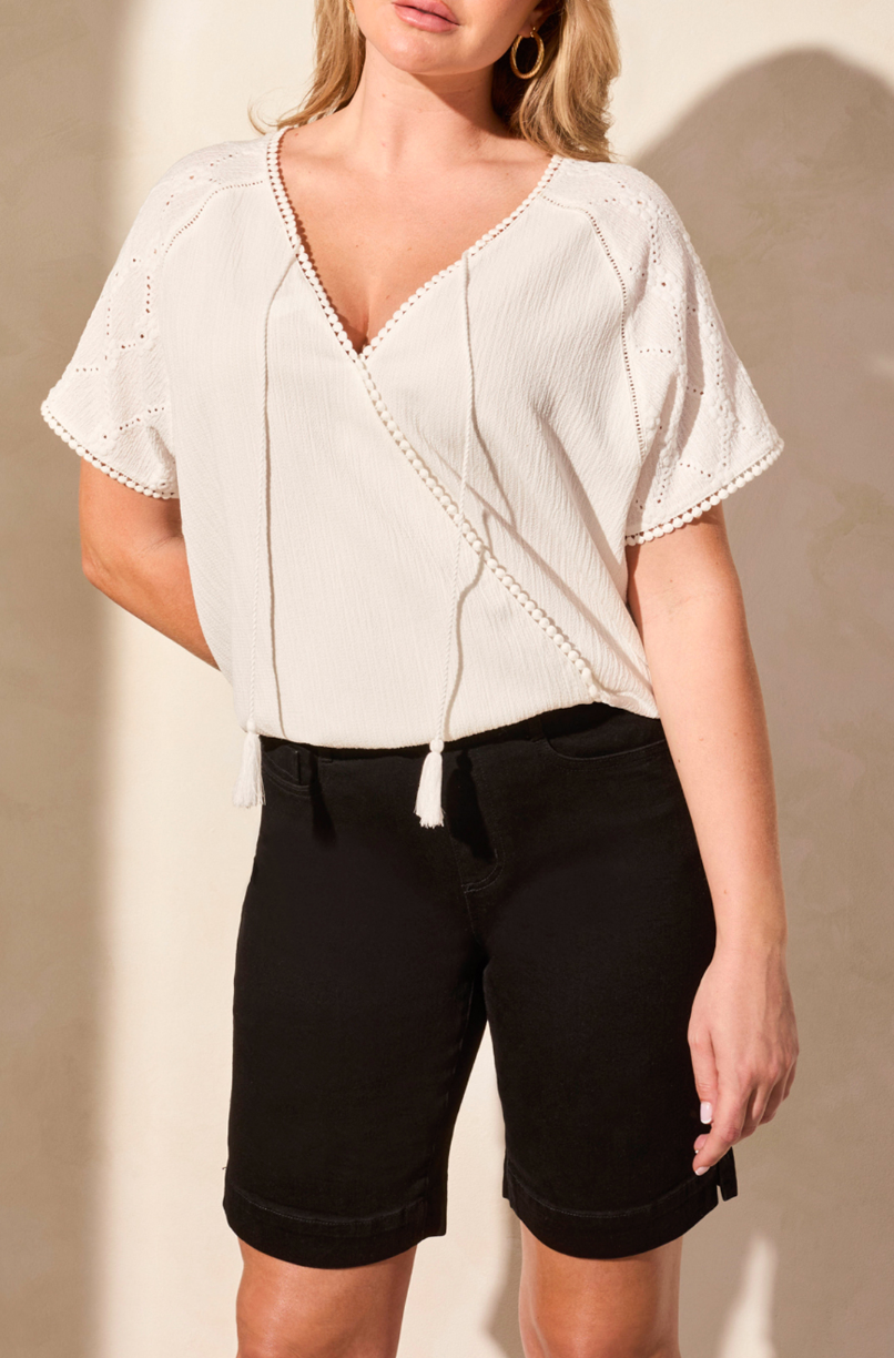 Tribal | Wear 2 Ways Top With Raglan Sleeve top