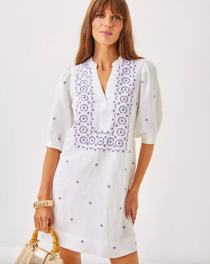 Lilly Pulitzer | Mialeigh Elbow Sleeve Linen Dress