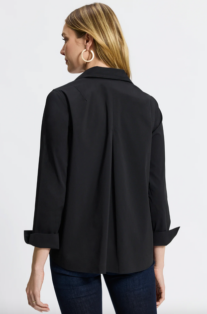 Foxcroft | Agnes Sleeve Shirt Black