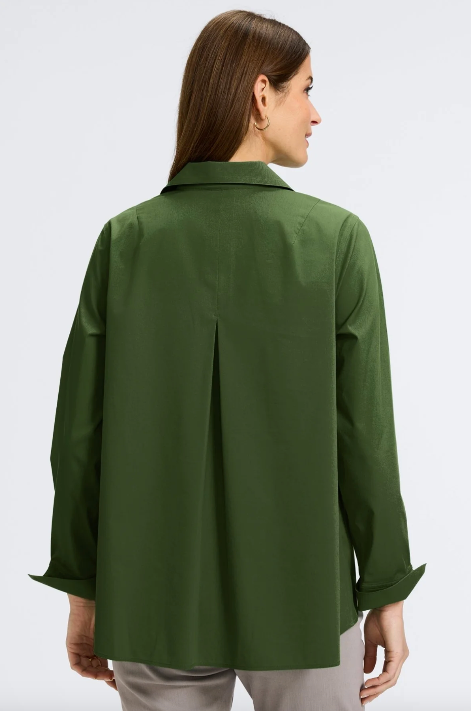 Foxcroft | Agnes Sleeve Shirt Basil