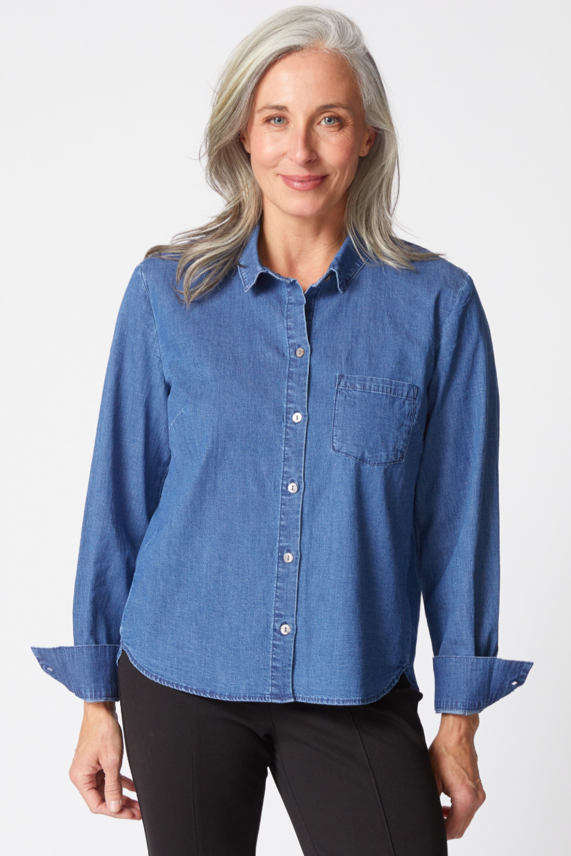 Habitat | Perfect Travel Denim Shaped Hem Shirt