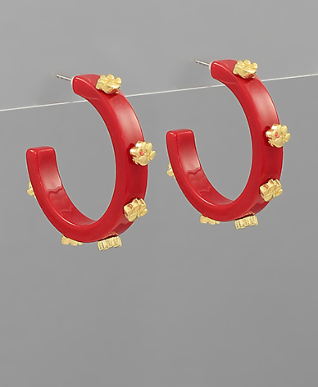 Cloister Collection | Paw Print Acetate Hoops