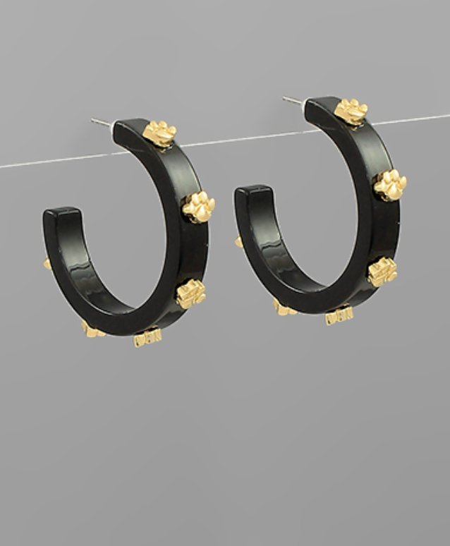 Cloister Collection | Paw Print Acetate Hoops