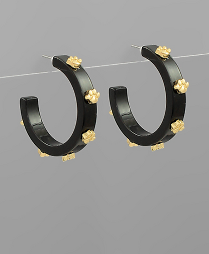 Cloister Collection | Paw Print Acetate Hoops