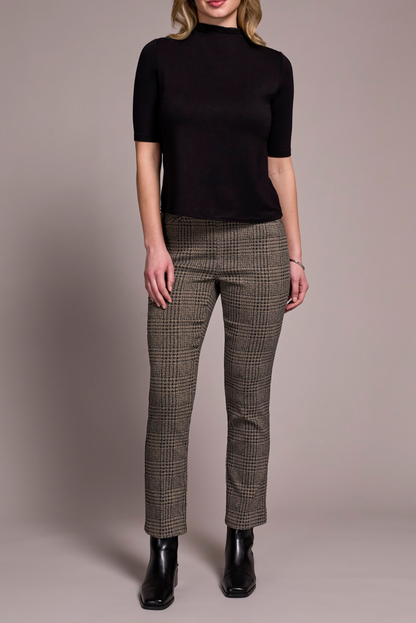 Tribal | Funnel Nk Elbow Slv Knit Top