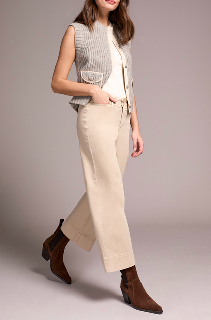 Tribal | High Rise Fly Front Palazzo