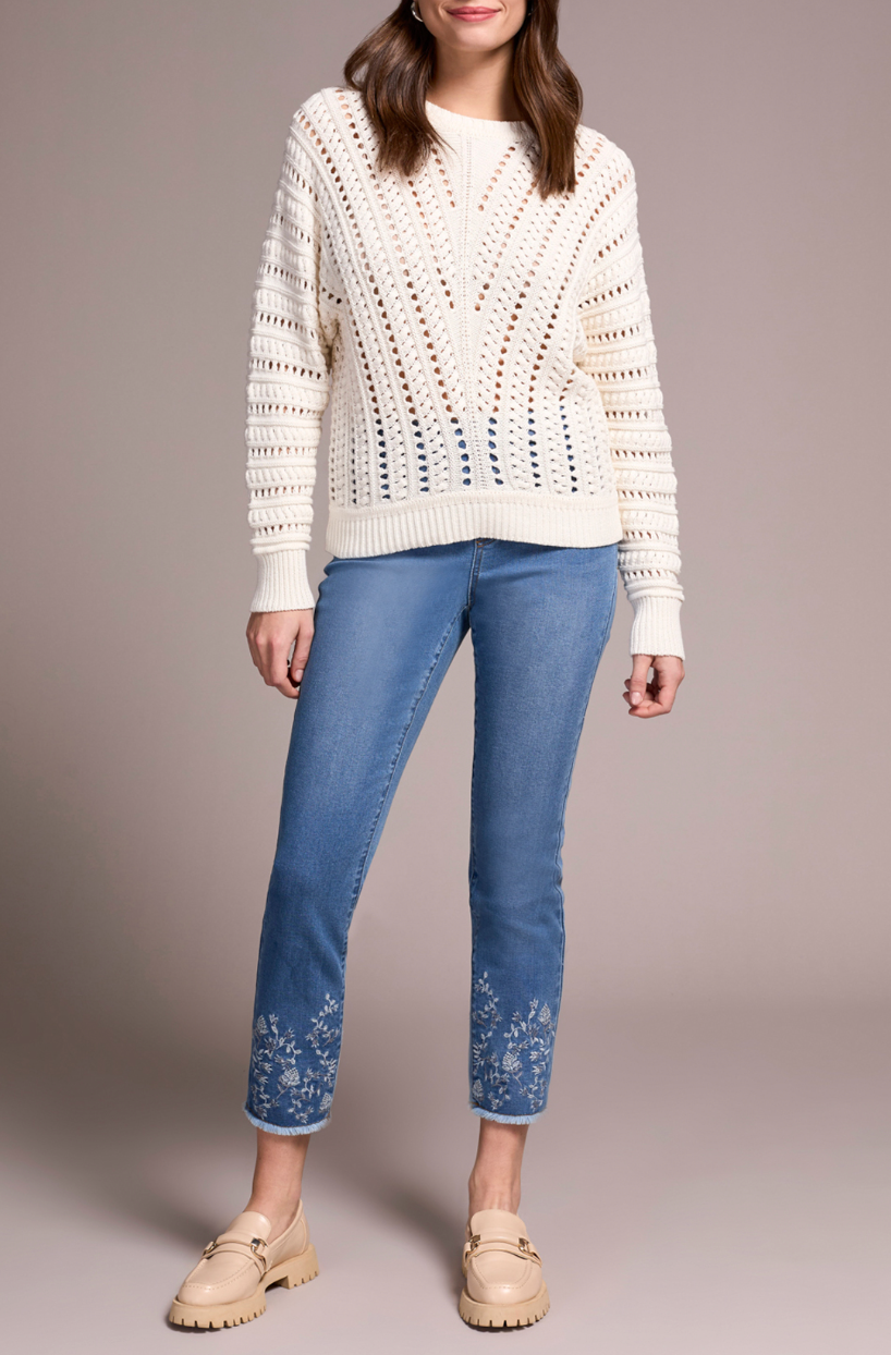 Tribal | Crew Neck Sweater W/special Wash