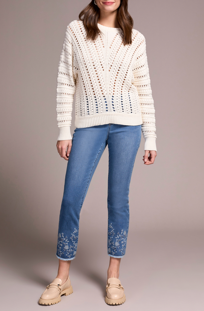 Tribal | Crew Neck Sweater W/special Wash