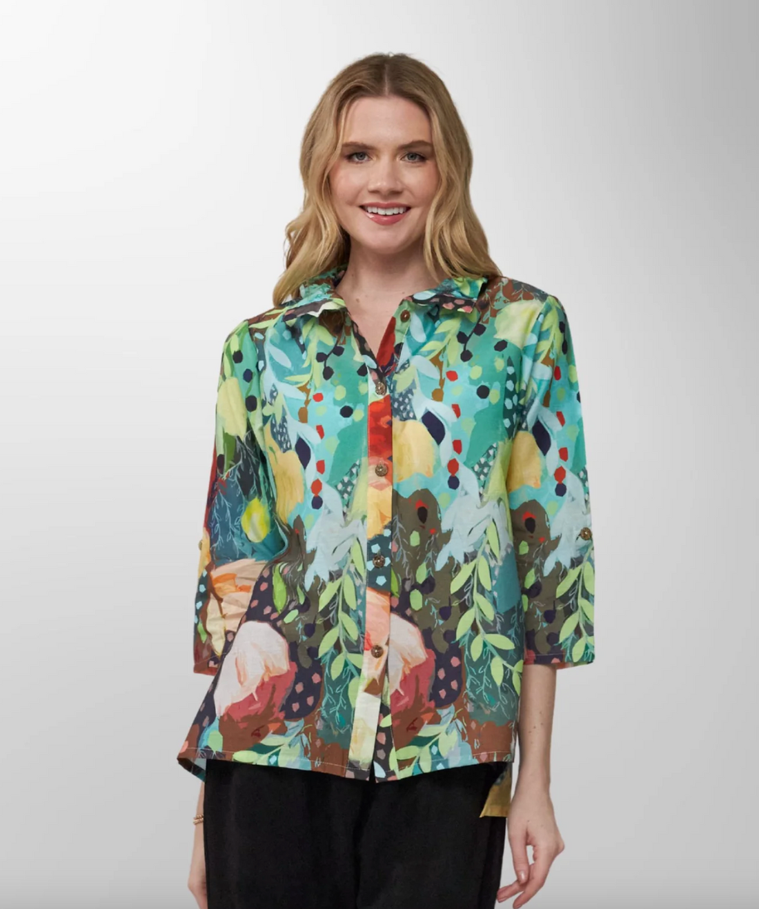 Too Fan | Wire Collar Shirt - Greens