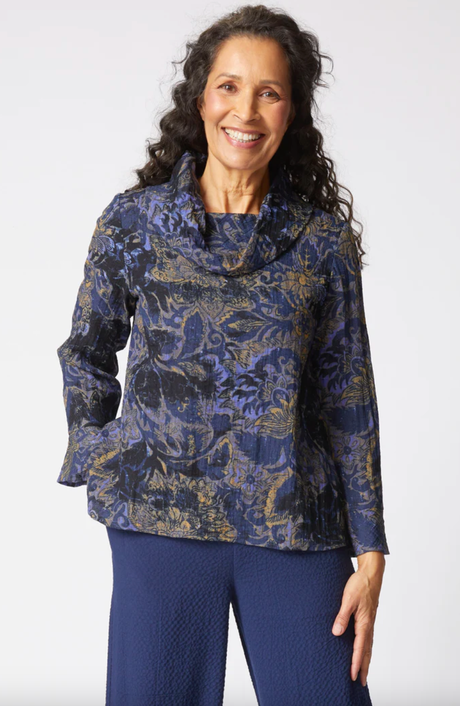 Habitat | Express Floral Foliage Cowl Top