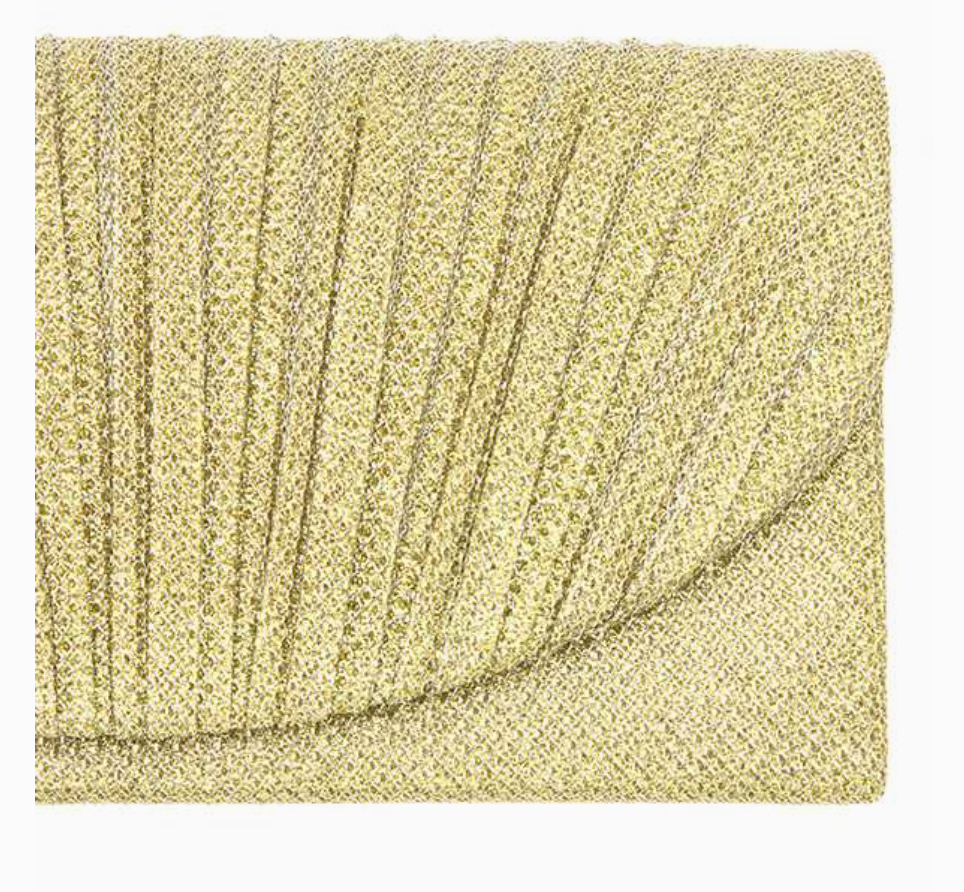 Pleated Glitter Accent Bag