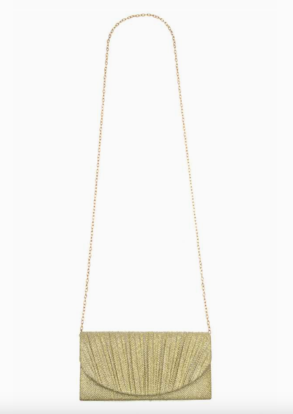 Pleated Glitter Accent Bag