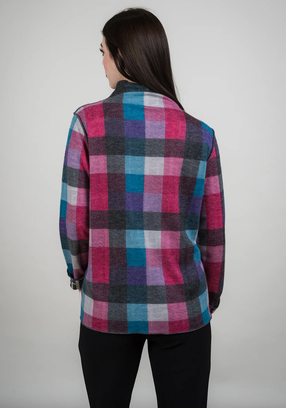 Trisha Tyler | Block Plaid Reversible Top