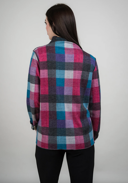 Trisha Tyler | Block Plaid Reversible Top