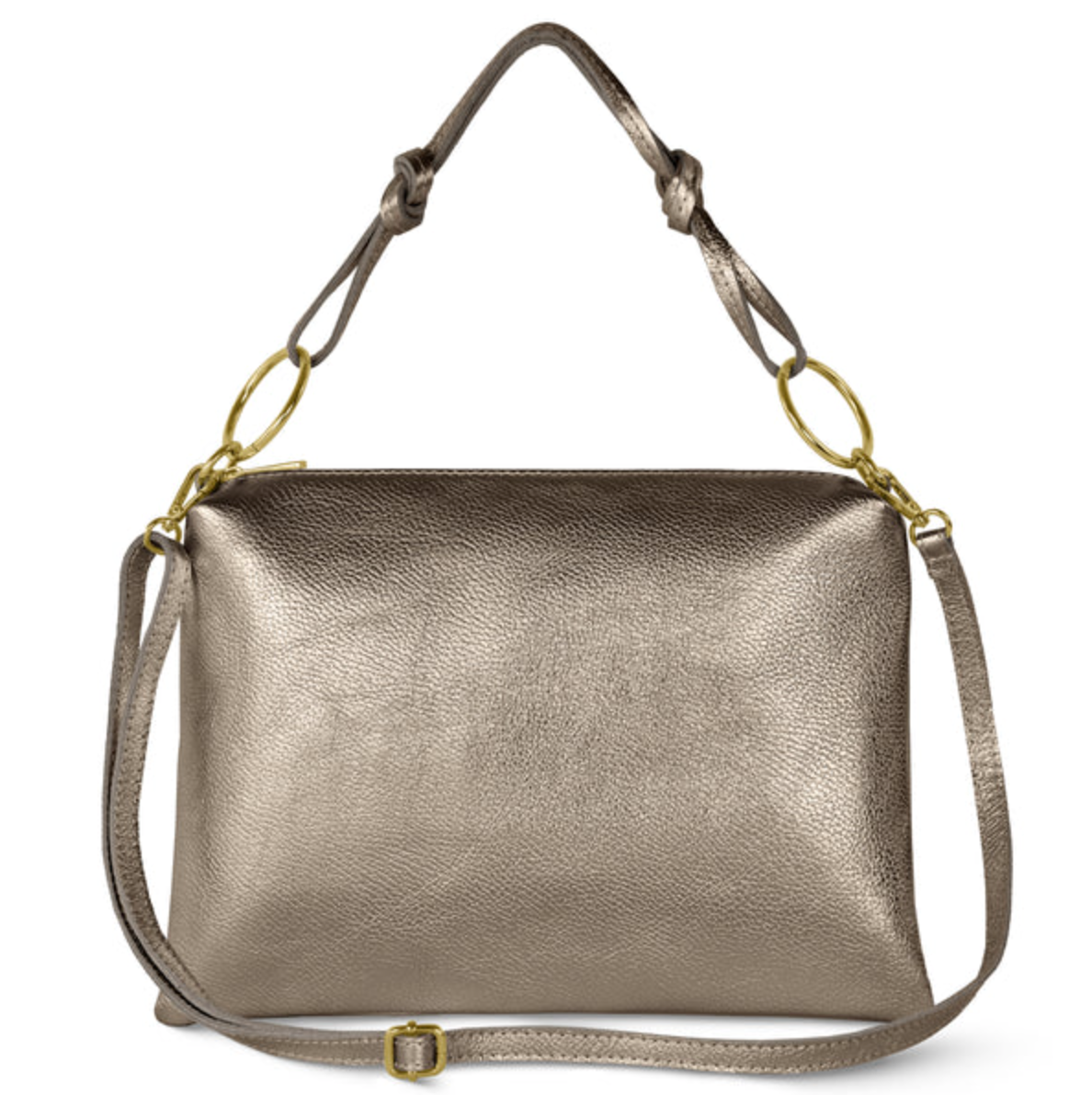 Takeasy | Metallic Leather Shoulder Bag