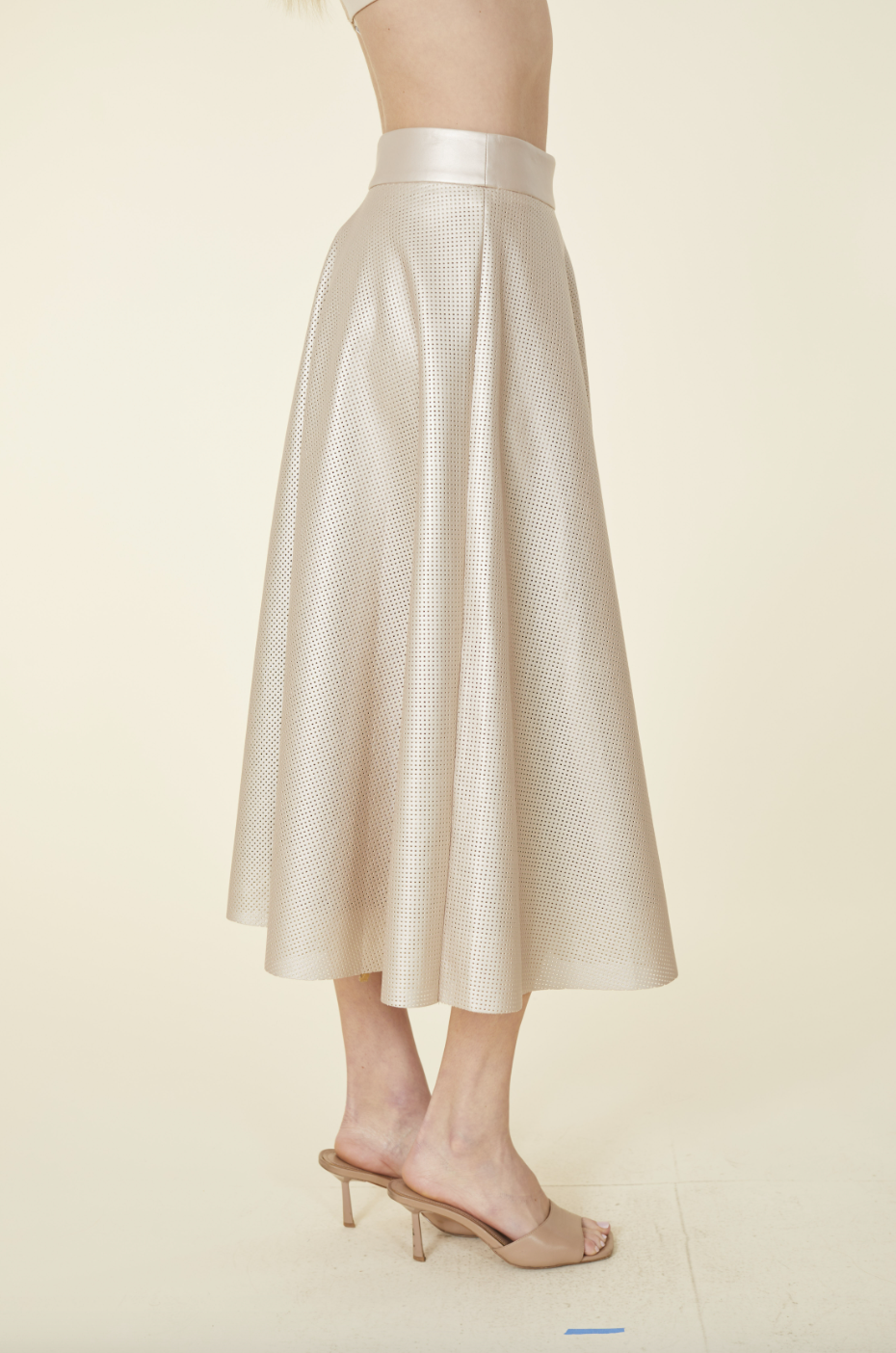 Dolce Cabo | Perforated Faux Leather Skirt