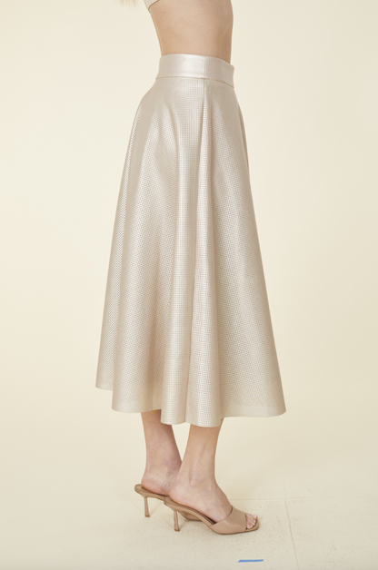 Dolce Cabo | Perforated Faux Leather Skirt