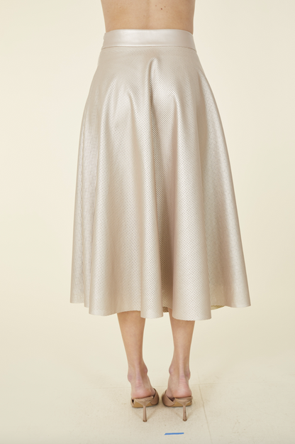 Dolce Cabo | Perforated Faux Leather Skirt