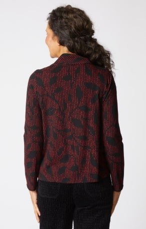 Habitat | Core Travel Canopy Wrap Neck Top - Ruby