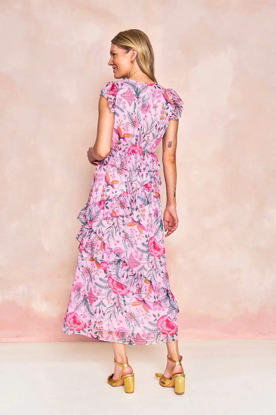 Sheridan French | Petra Dress - Blush Garden Bouquet