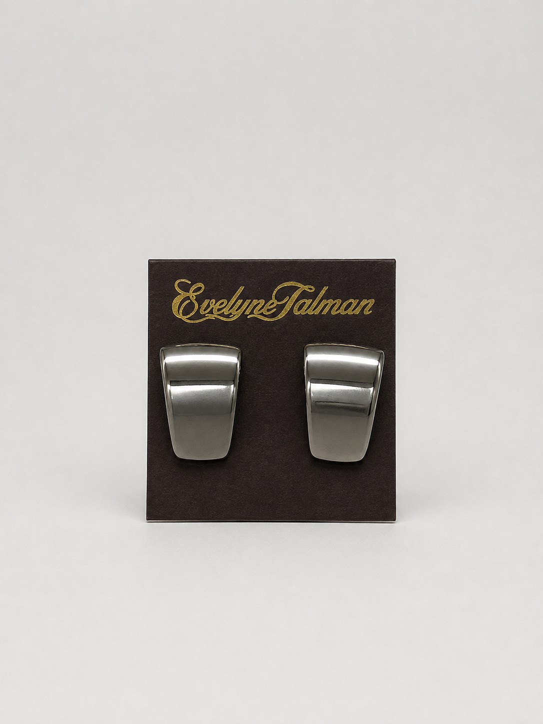 Silver-tone Tapered Clip-on Earrings pair of metallic silver clip on earrings