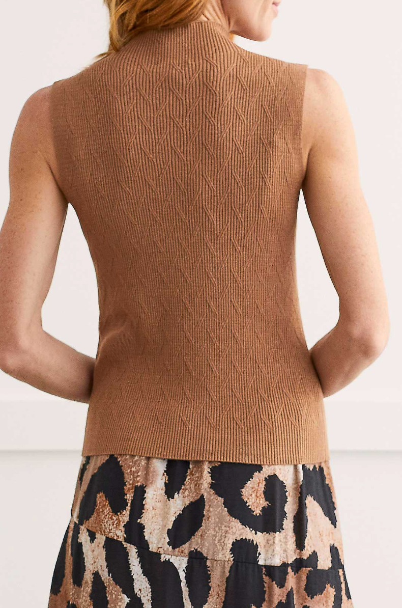 Tribal | Sleevless Mock Neck | Tribal | Cloister Collection Designer Fashion