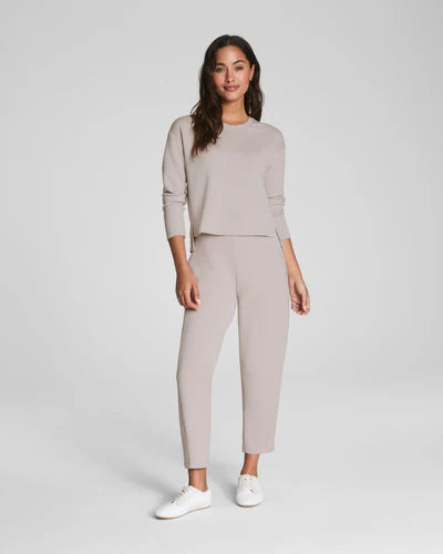 Women’s Spanx barrel pants in French grey with relaxed wide-leg fit