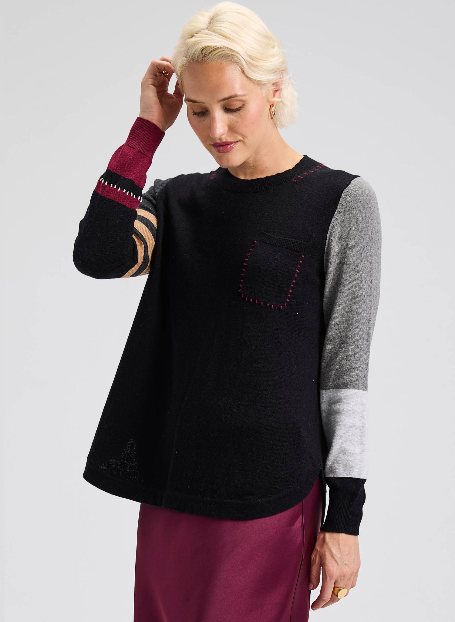 Zaket&amp; Plover | One Pocket Whipstitch Sweater