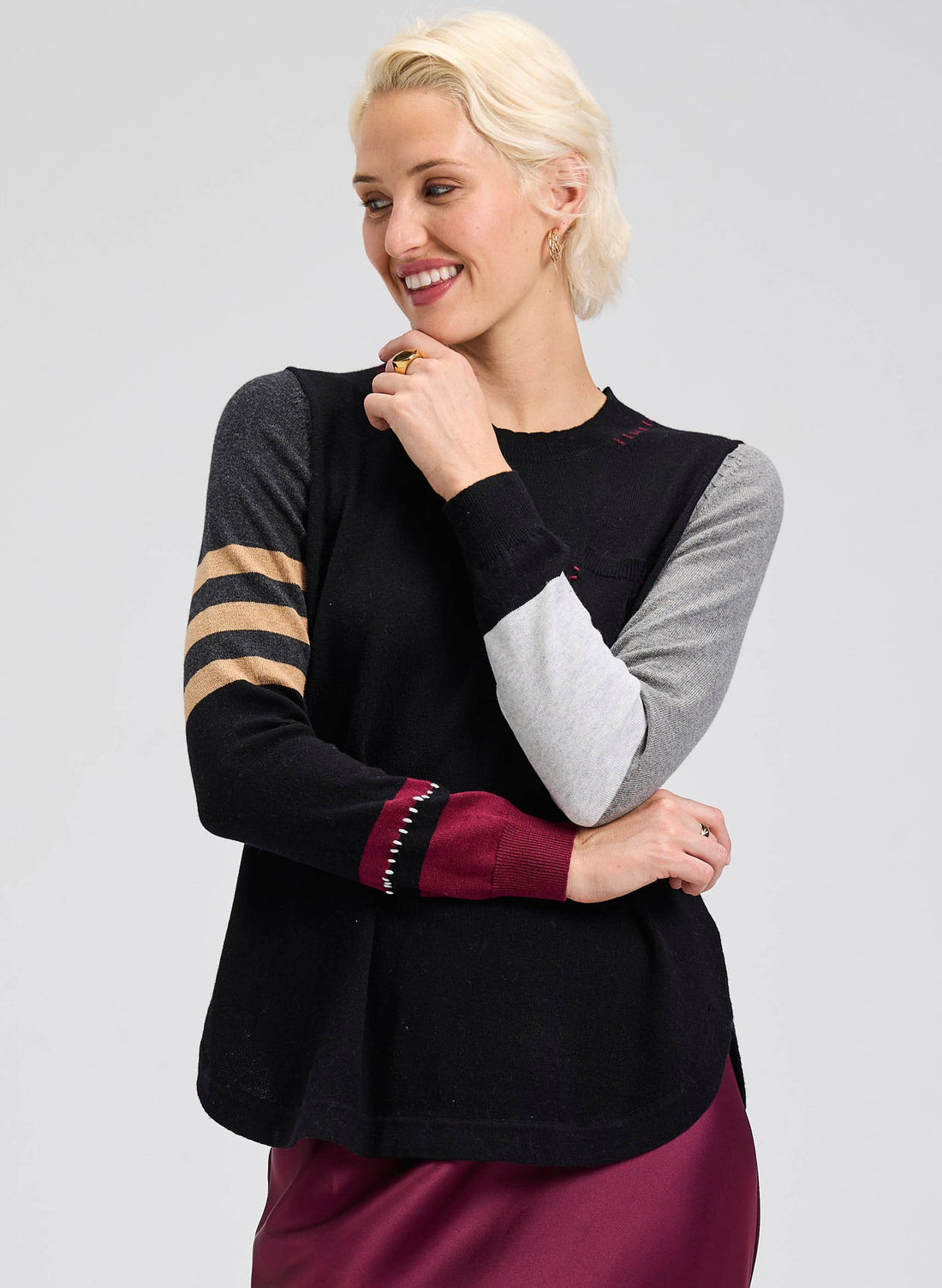 Zaket&amp; Plover | One Pocket Whipstitch Sweater