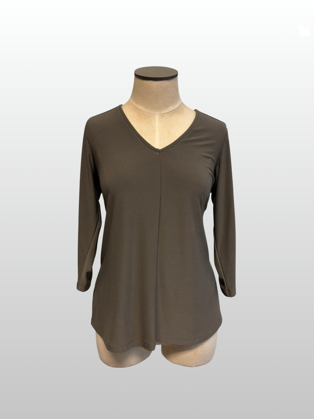 Sympli | Suitable Split Sleeve Top - Tapenade