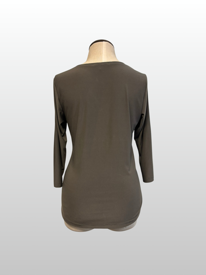 Sympli | Suitable Split Sleeve Top - Tapenade