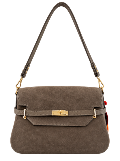 Taupe Mallory Suede Bag
