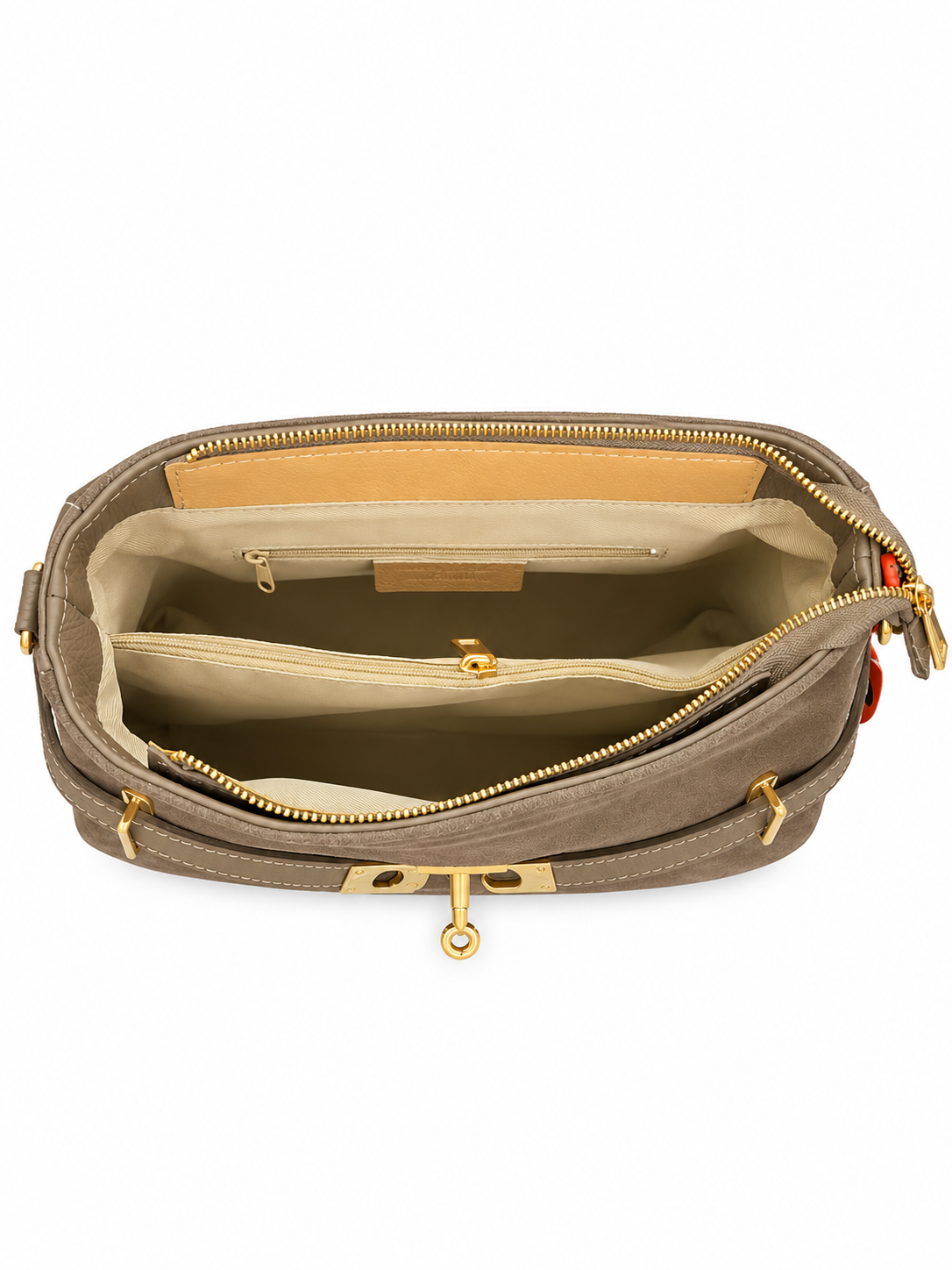 Taupe Mallory Suede Bag