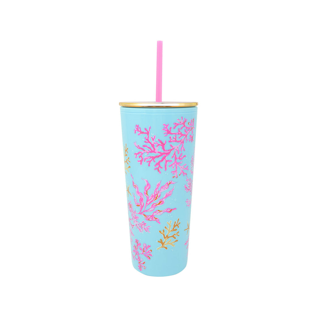Lilly Pulitzer | Tumbler w/ Straw, Royal Coral