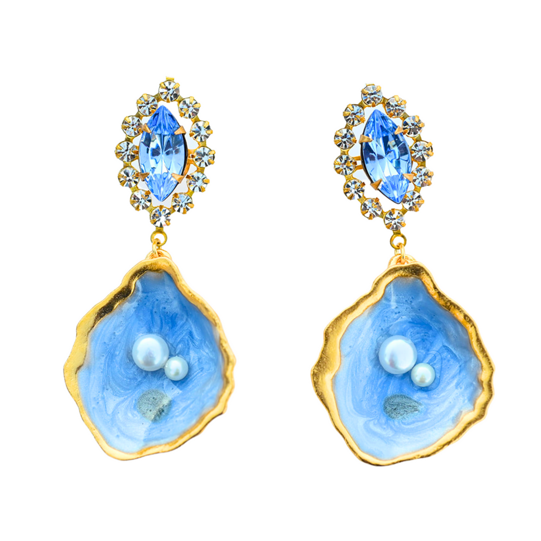 The Pink Reef | Oyster Earrings