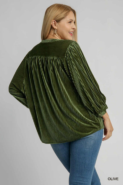 Umgee Usa | Batwing Velvet Top