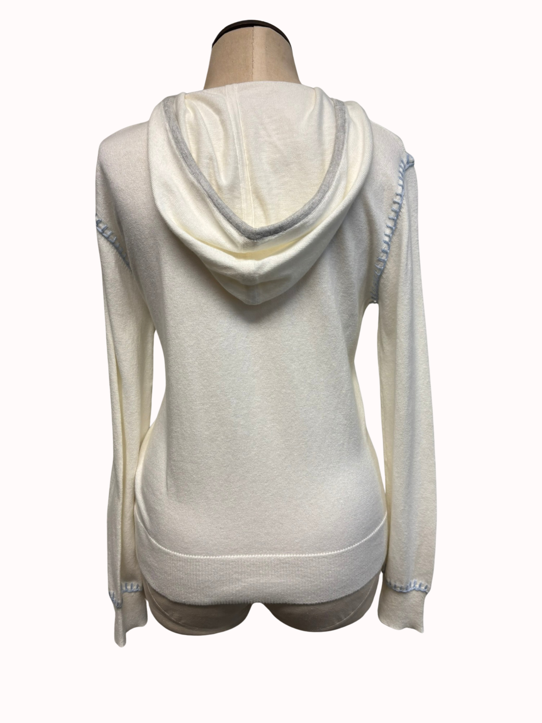 Pureamici | Zip Up Hoodie with Colored Stitch Details