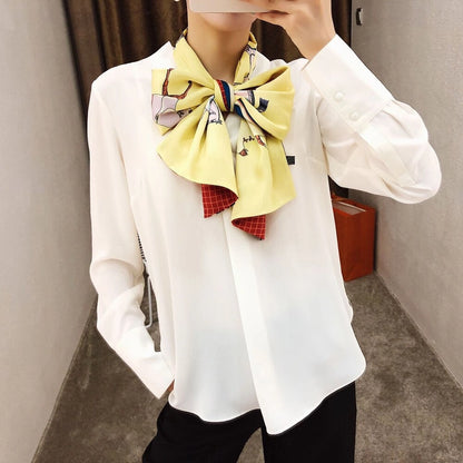 Winding River | Equestrian Yellow Bow Scarf