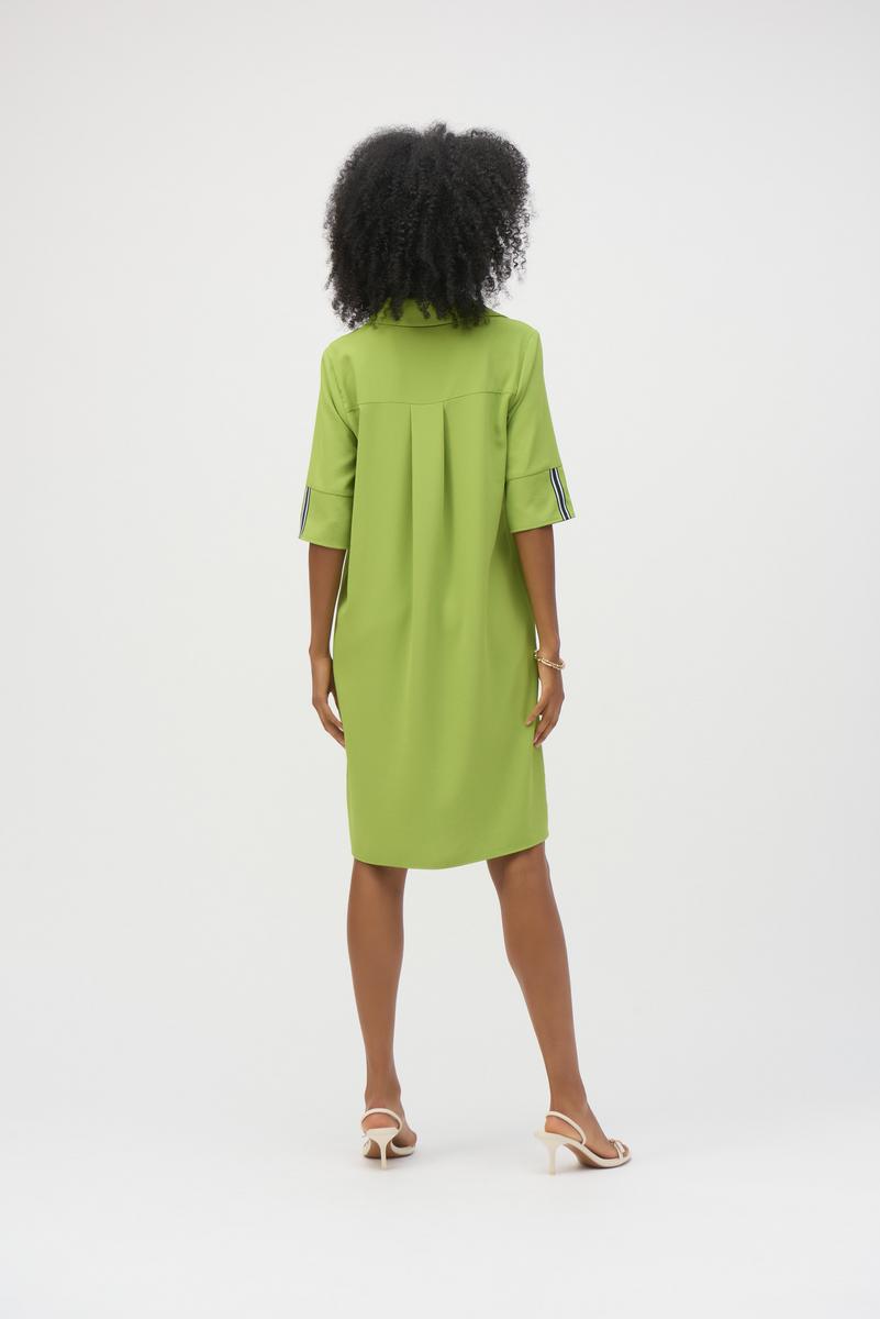 Joseph Ribkoff | Eggshell Straight Shirt Dress - Green