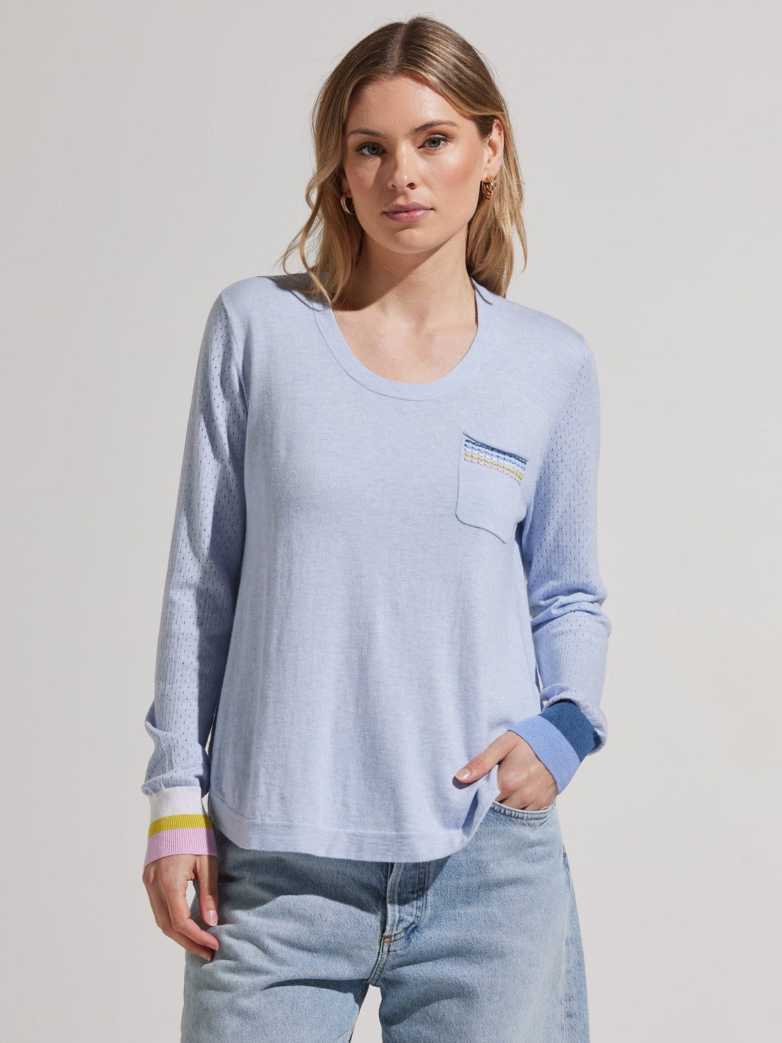 Zaket &amp; Plover | One Pocket Pull over Sweater - Sky