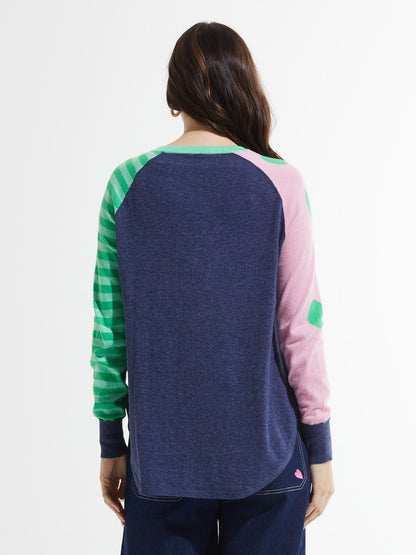 Zaket&amp; Plover | Spots and Stripes Sweater - Denim