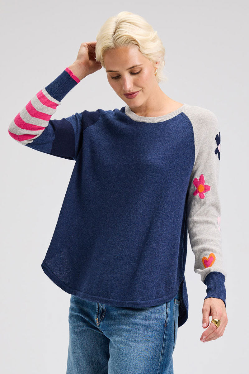 Zaket &amp; Plover | Po Stripe Sleeve Sweater