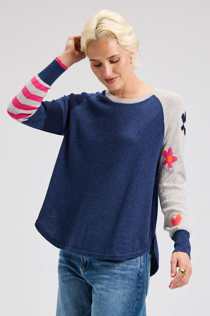Zaket &amp; Plover | Po Stripe Sleeve Sweater