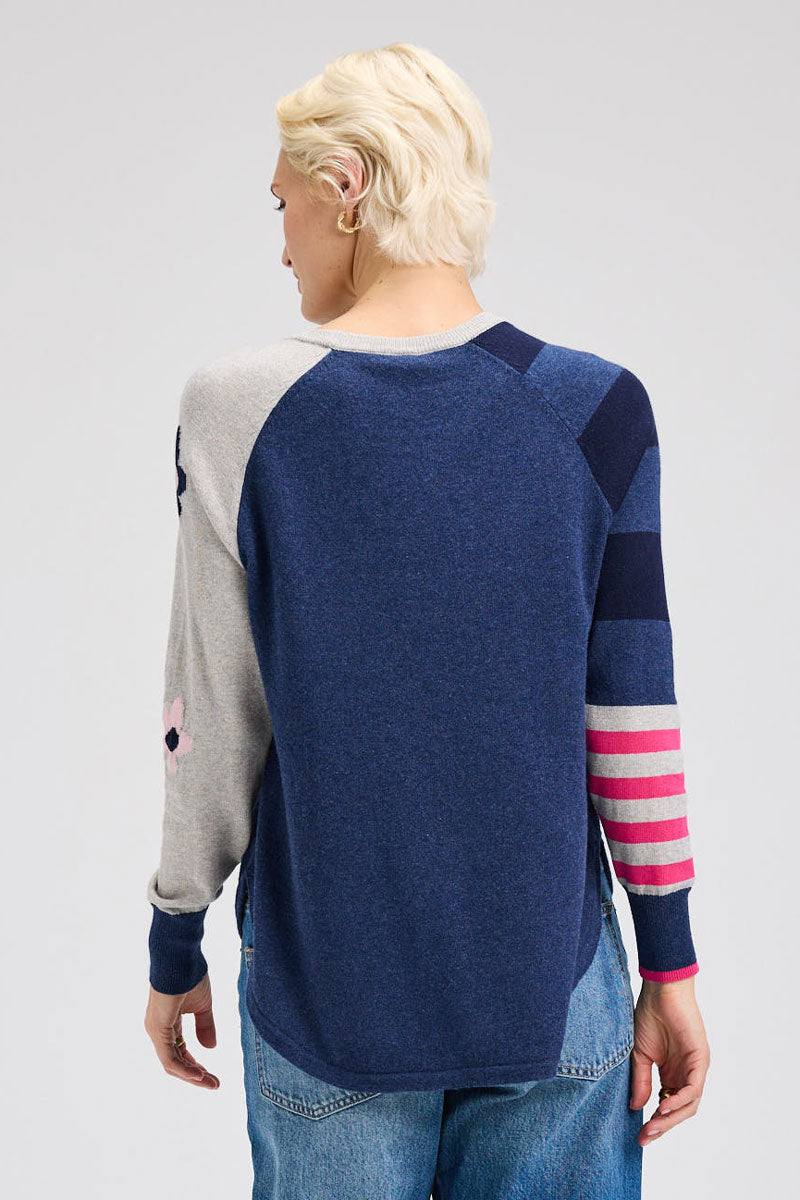 Zaket &amp; Plover | Po Stripe Sleeve Sweater