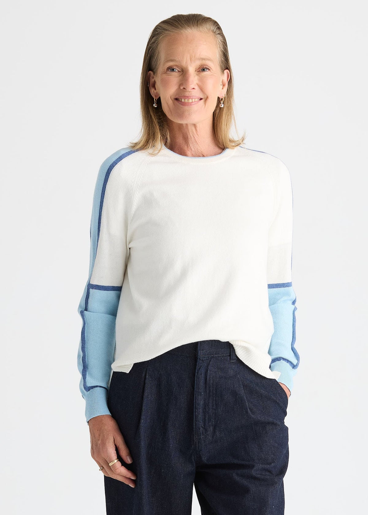 Block Sleeve Sweater