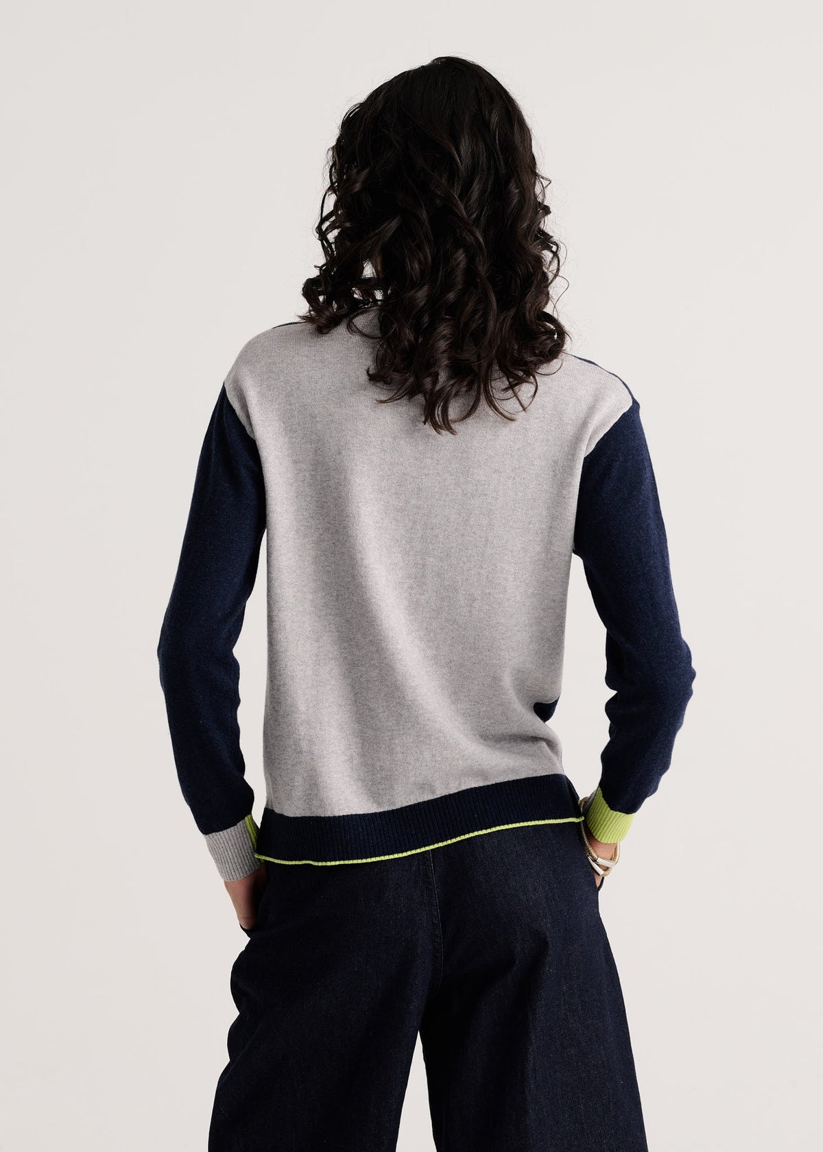 Threaded Love V Neck, Dark Denim
